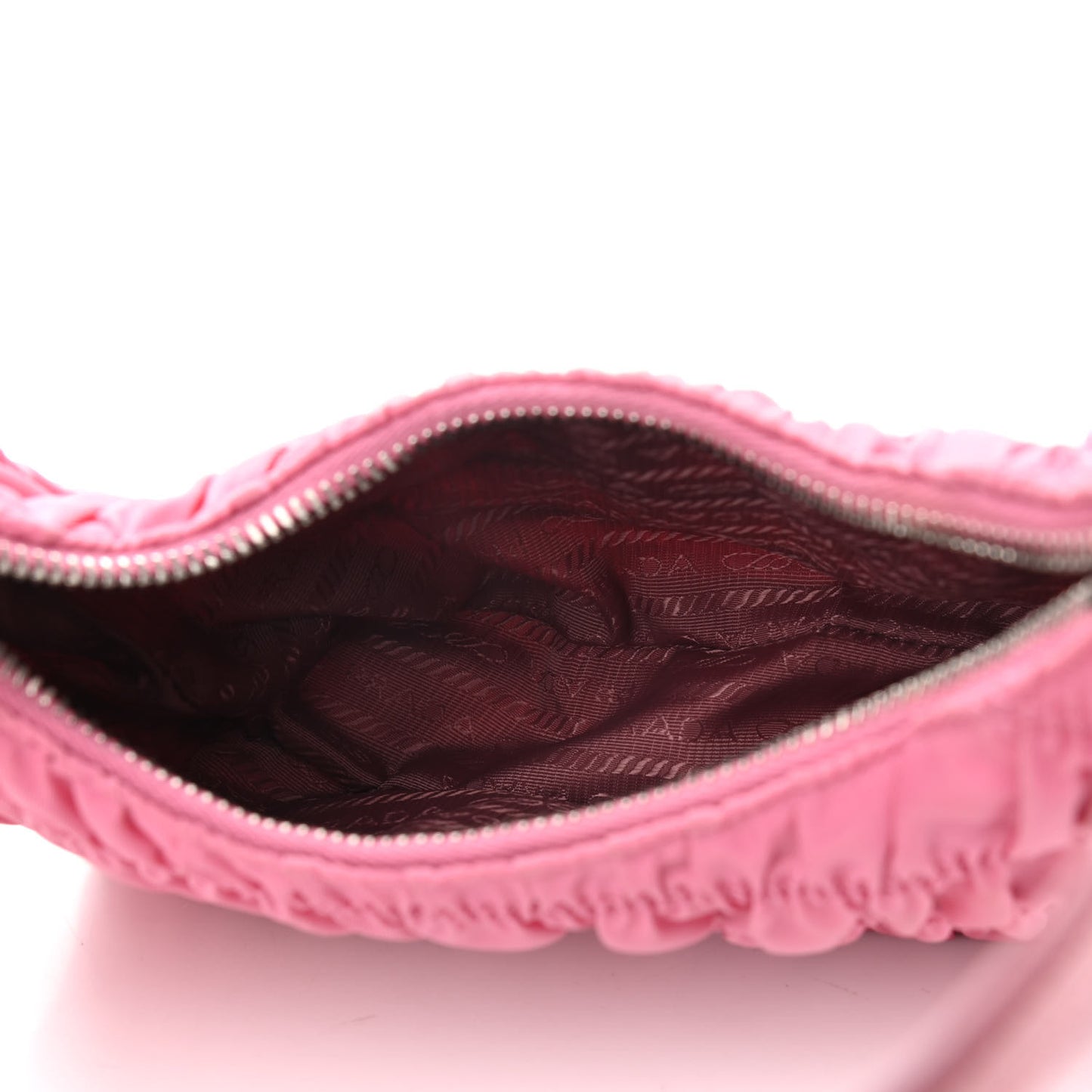 Tessuto Nylon Gaufre Shoulder Bag Begonia