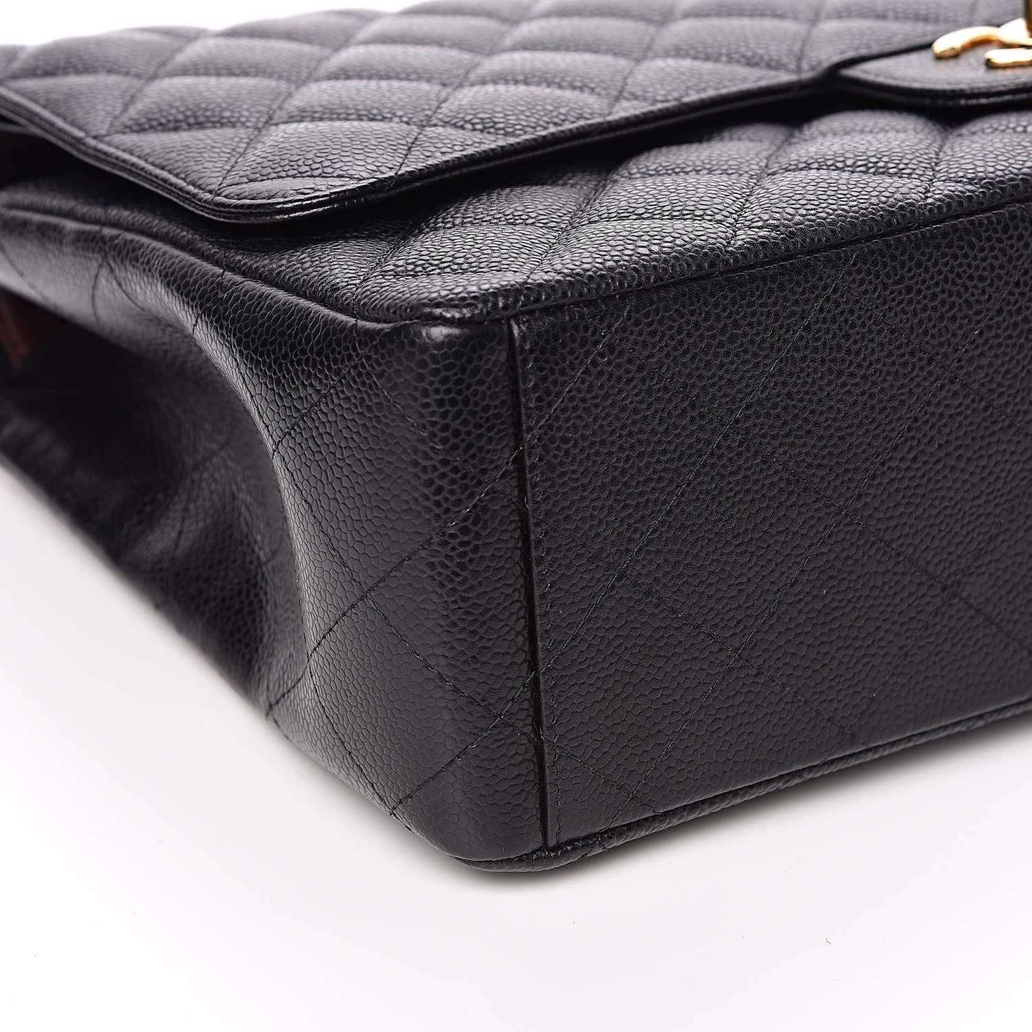 Chanel Caviar Quilted Maxi Double Flap Black 8 of 11