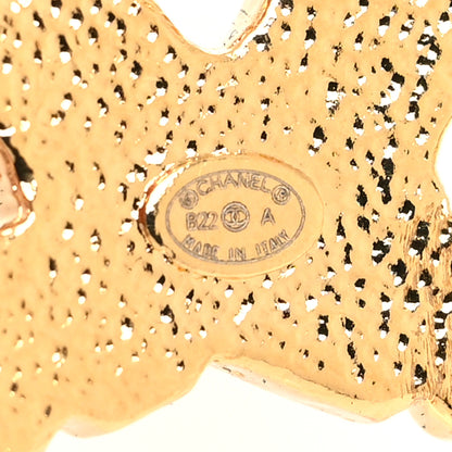 Chanel Metal CC Brooch Gold 4 of 4