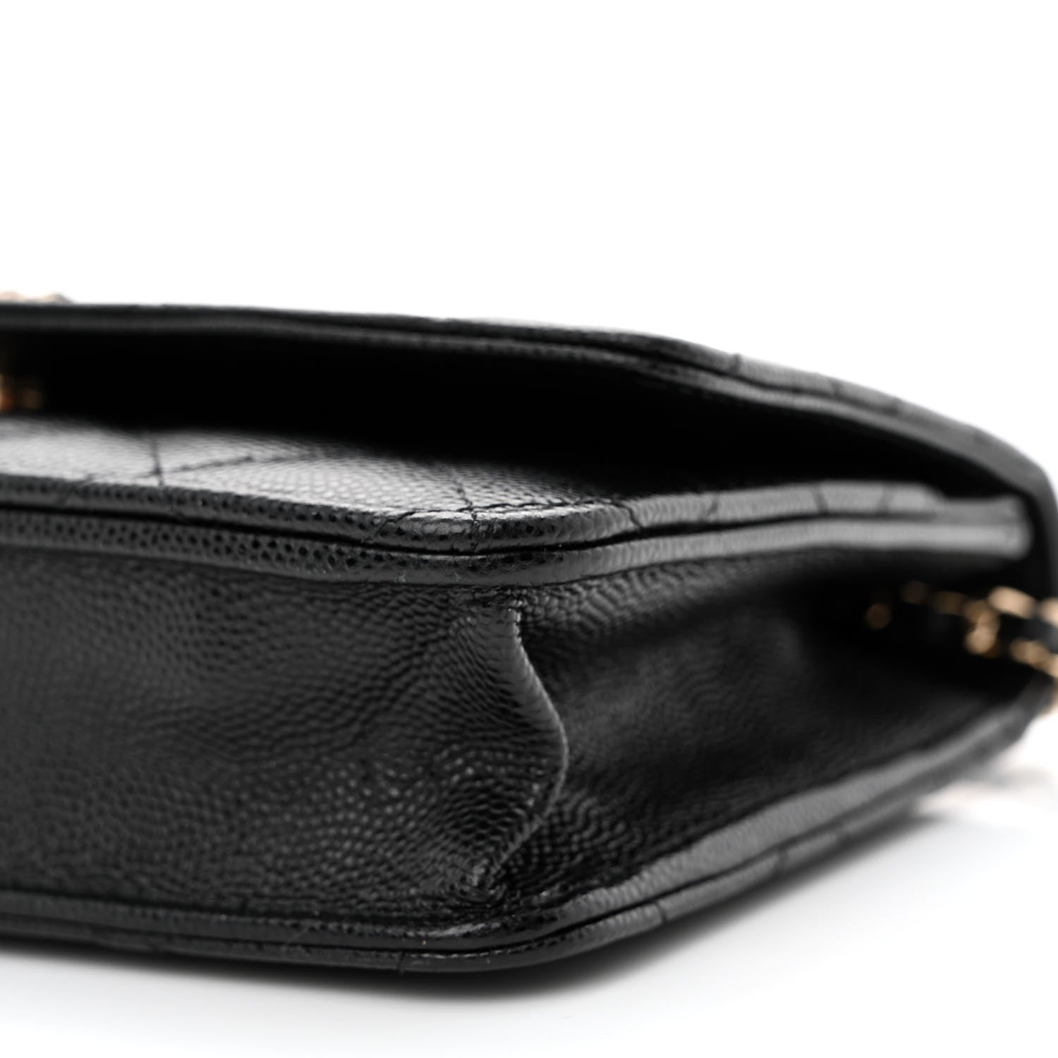 Chanel Caviar Quilted Crystal CC Wallet On Chain WOC Black 11 of 11