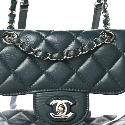Chanel Crumpled Calfskin PVC Quilted Backpack Green 8 of 10