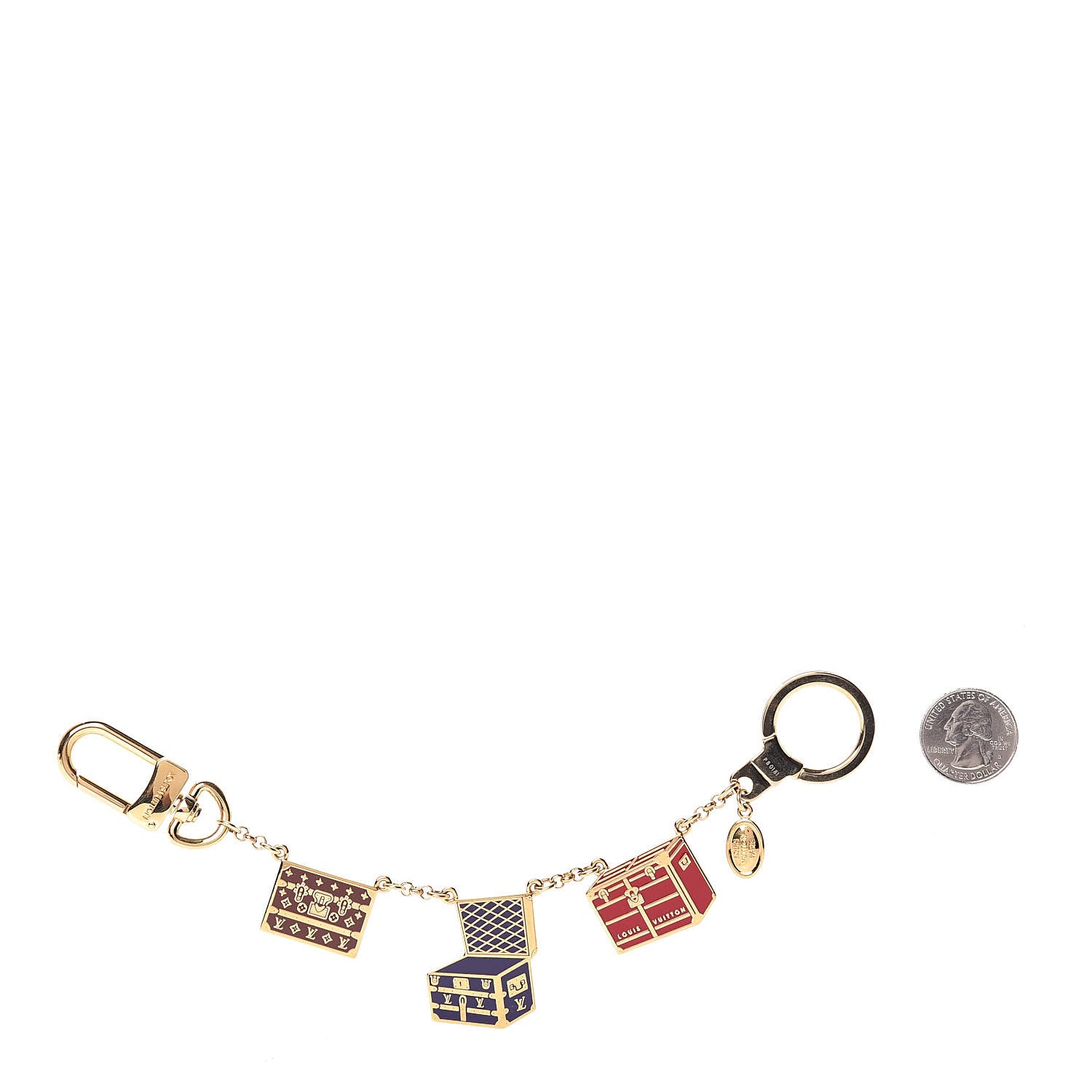 Louis Vuitton Porte Cles Malle Chaine Keychain 2 of 5