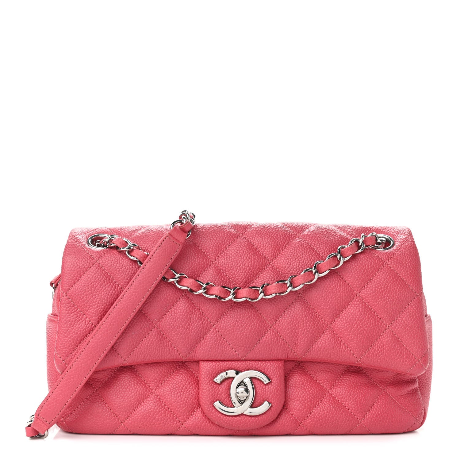 Chanel Caviar Quilted Medium Easy Flap Coral 1 of 13