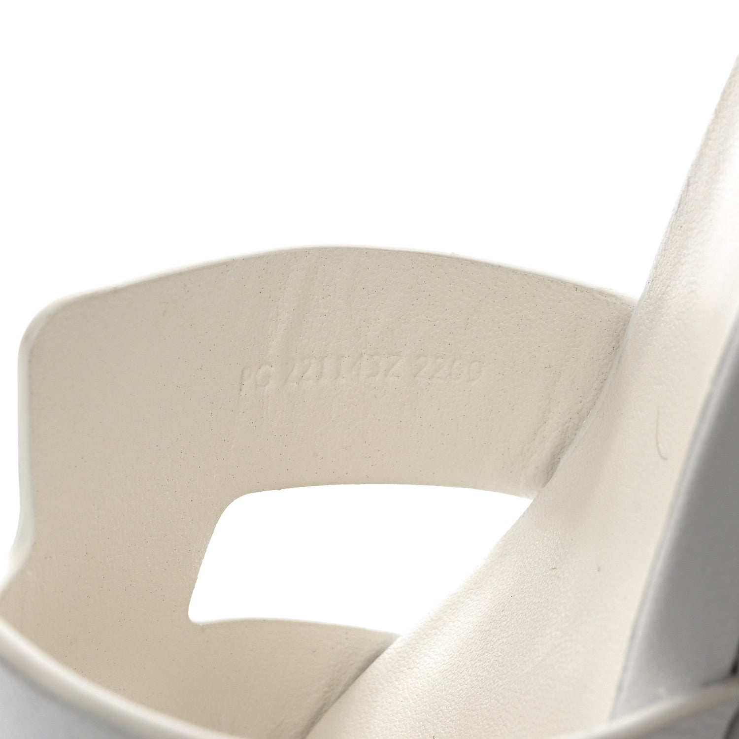 Hermes Goatskin Elda Espadrille Wedge Sandals White 8 of 12