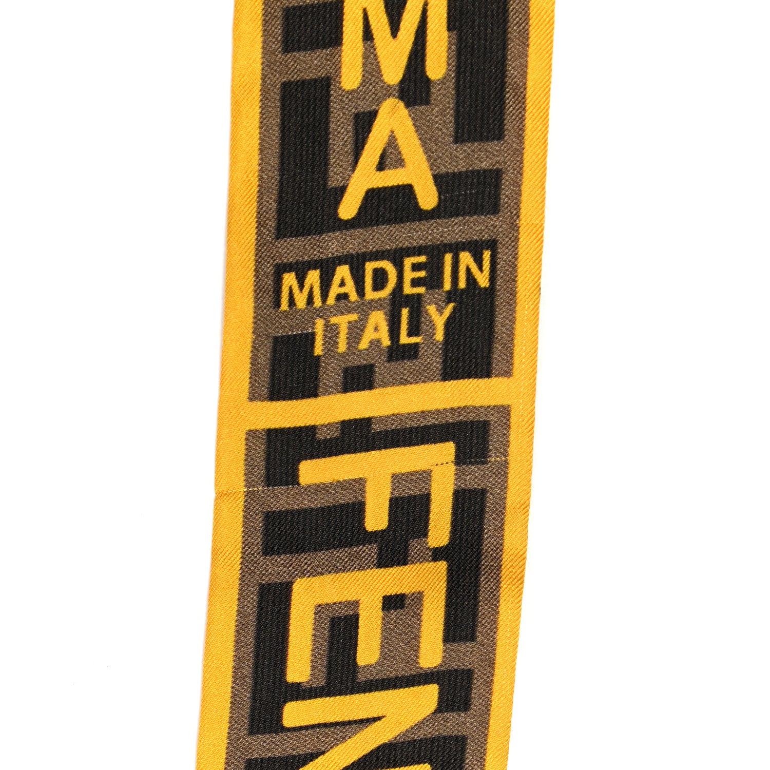 Fendi Silk FF 1974 Roma Logo Wrappy Scarf Tobacco Yellow 6 of 6