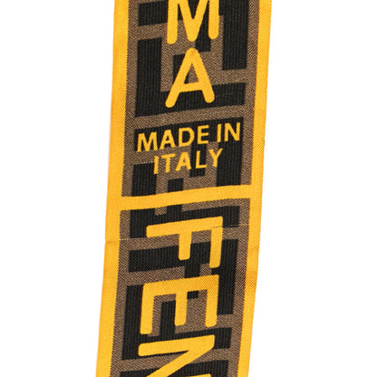 Fendi Silk FF 1974 Roma Logo Wrappy Scarf Tobacco Yellow 6 of 6
