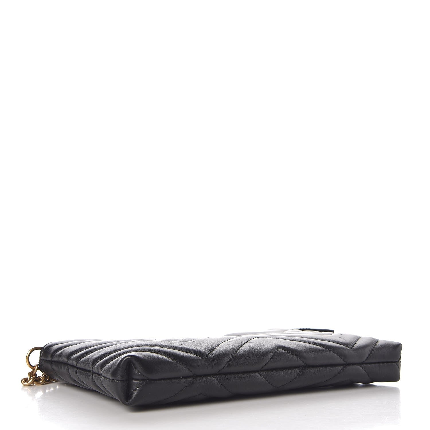 Gucci Calfskin Matelasse Mini GG Marmont Chain Bag Black 4 of 6