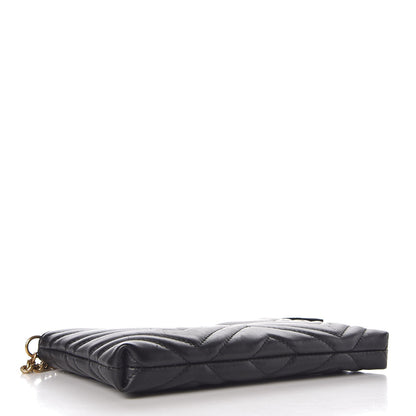 Gucci Calfskin Matelasse Mini GG Marmont Chain Bag Black 4 of 6