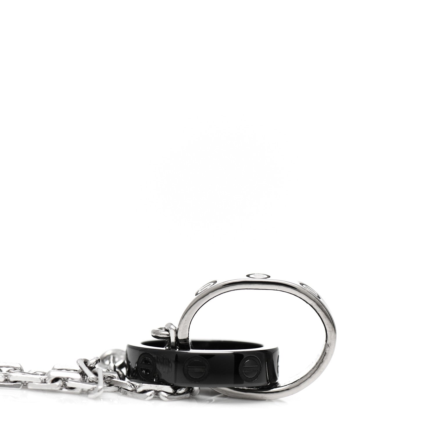 Cartier 18K White Gold Black Ceramic Interlocking LOVE Bracelet 6 of 6