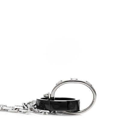 Cartier 18K White Gold Black Ceramic Interlocking LOVE Bracelet 6 of 6