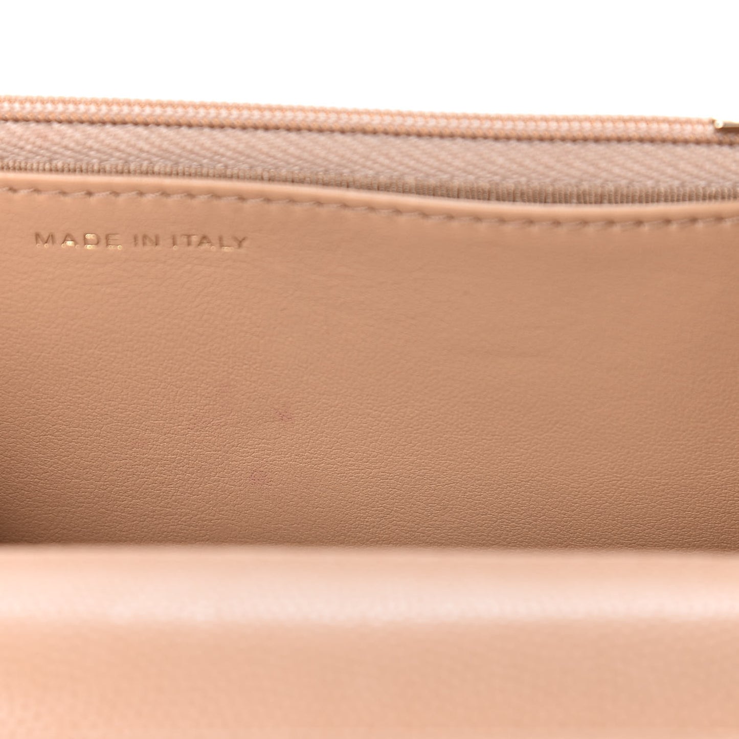 Caviar Quilted Wallet On Chain WOC Beige