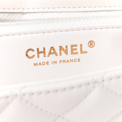 Chanel Caviar Quilted Medium Sweet Classic Flap White 5 of 8