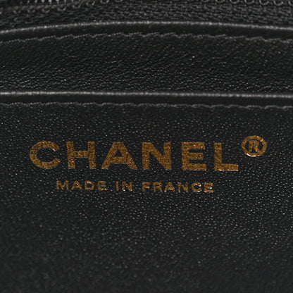 Chanel Tweed Quilted Mini Rectangular Flap Black Ecru White 6 of 11