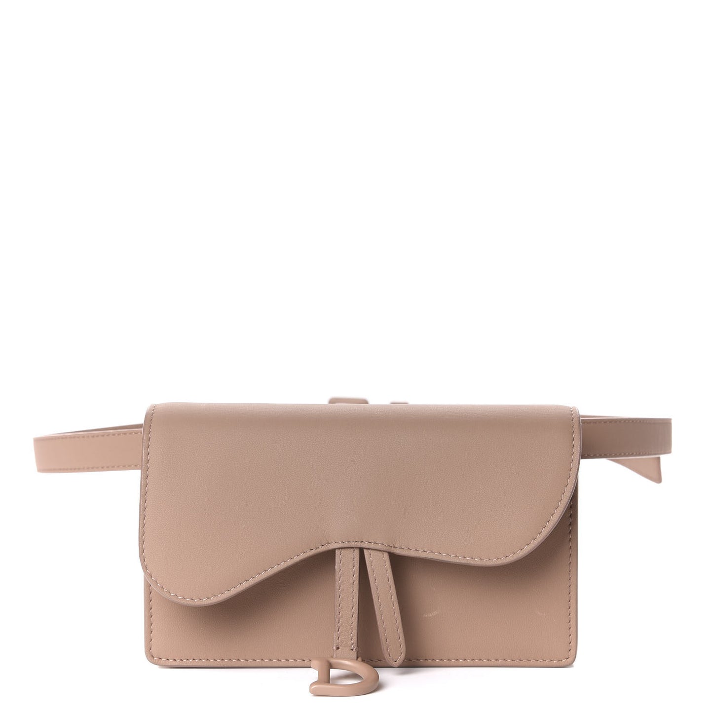 Ultra Matte Calfskin Saddle Belt Bag Rose Des Vents