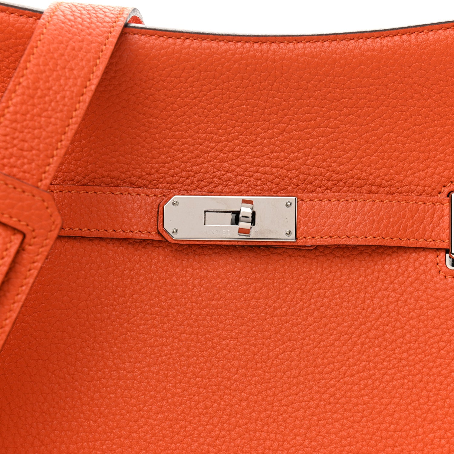 Hermes Taurillon Clemence Jypsiere 28 Orange 7 of 13