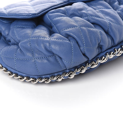 Chanel Washed Lambskin Chain Around Medium Messenger Blue 8 of 9