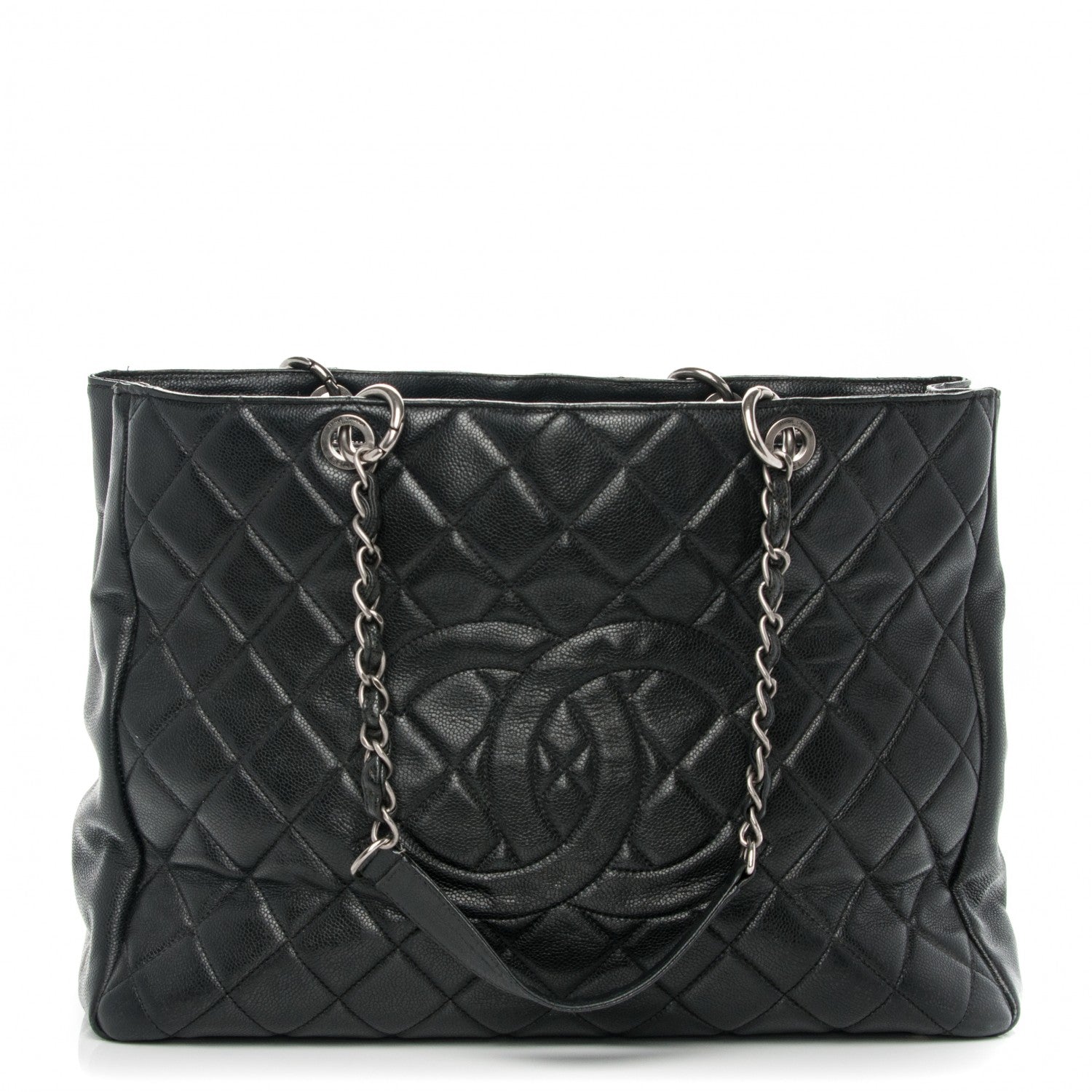 Chanel Caviar Quilted XL Grand Shopping Tote GST Dark Grey 1 of 11