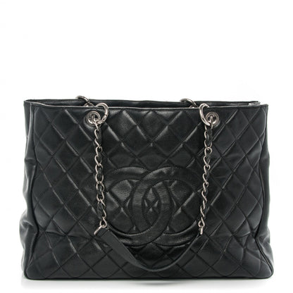 Chanel Caviar Quilted XL Grand Shopping Tote GST Dark Grey 1 of 11