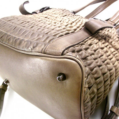 Burberry Leather Gathered Large Tote Bag 5 of 10