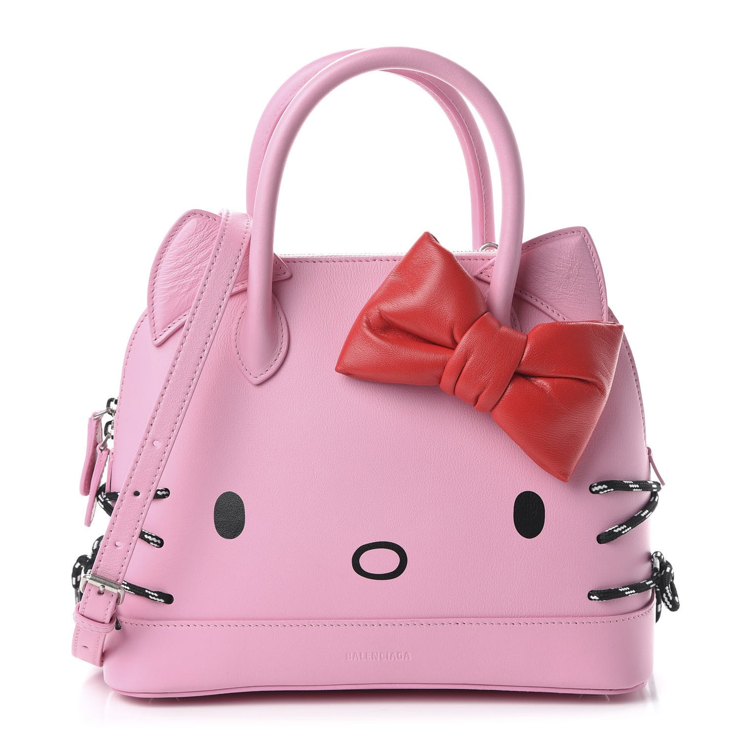Calfskin Hello Kitty S Ville Top Handle Bag Pink