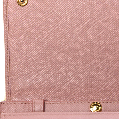 Prada Saffiano Metal Large Chain Wallet Orchidea 10 of 11
