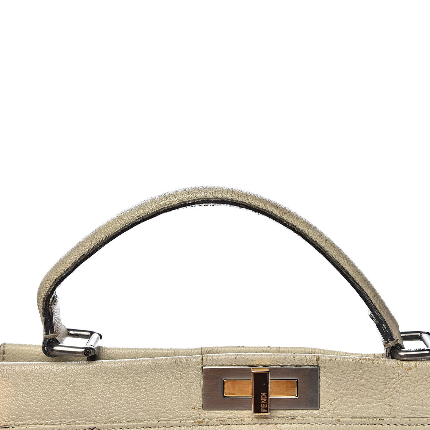 Goatskin Stingray Large Peekaboo Iconic Satchel White Pink