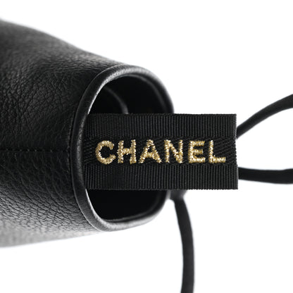 Chanel Goatskin Pearl Lace Up CC Short Boots 38 Black 7 of 8