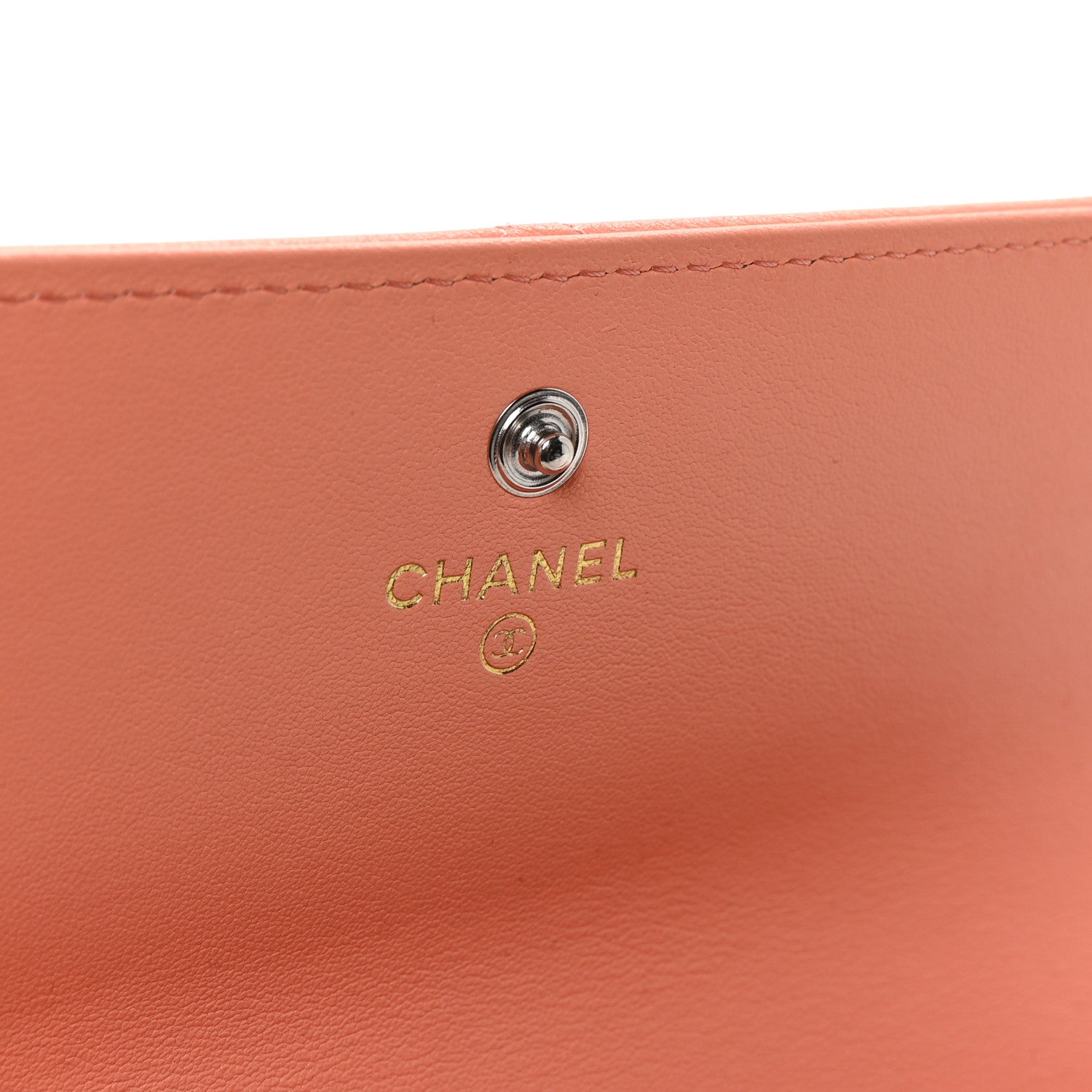 Chanel Lambskin Quilted Chanel 19 Flap Wallet Light Orange 6 of 8