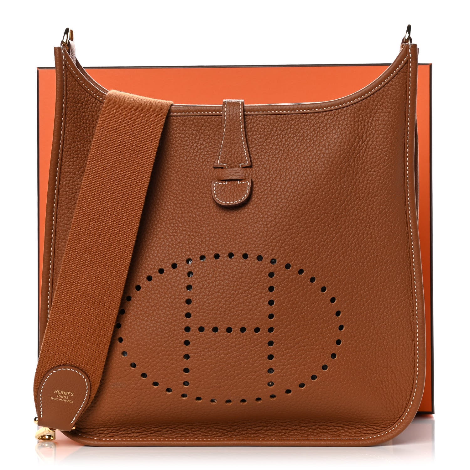 Hermes Taurillon Clemence Evelyne III PM Gold 10 of 10