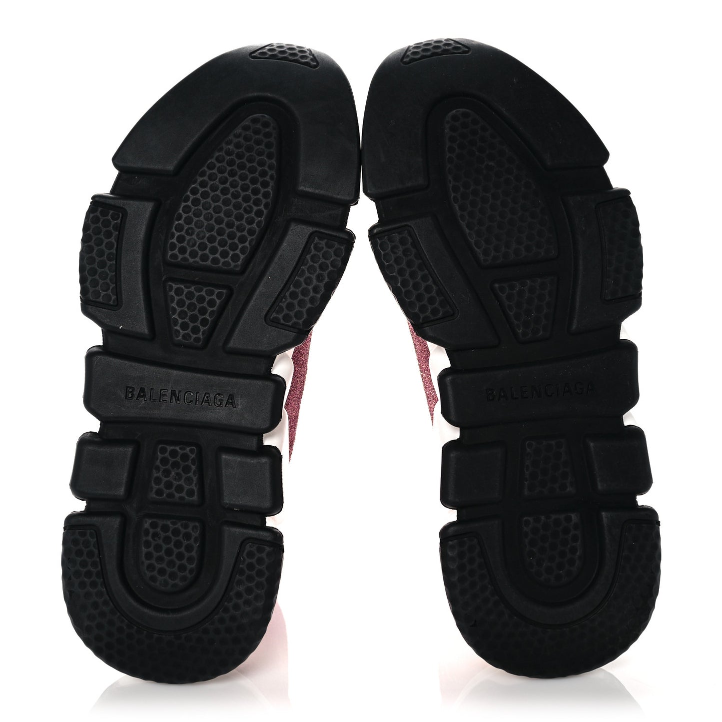 Laminated Knit Bi-Color Sole Womens Speed Sneakers 37 Pink White Black