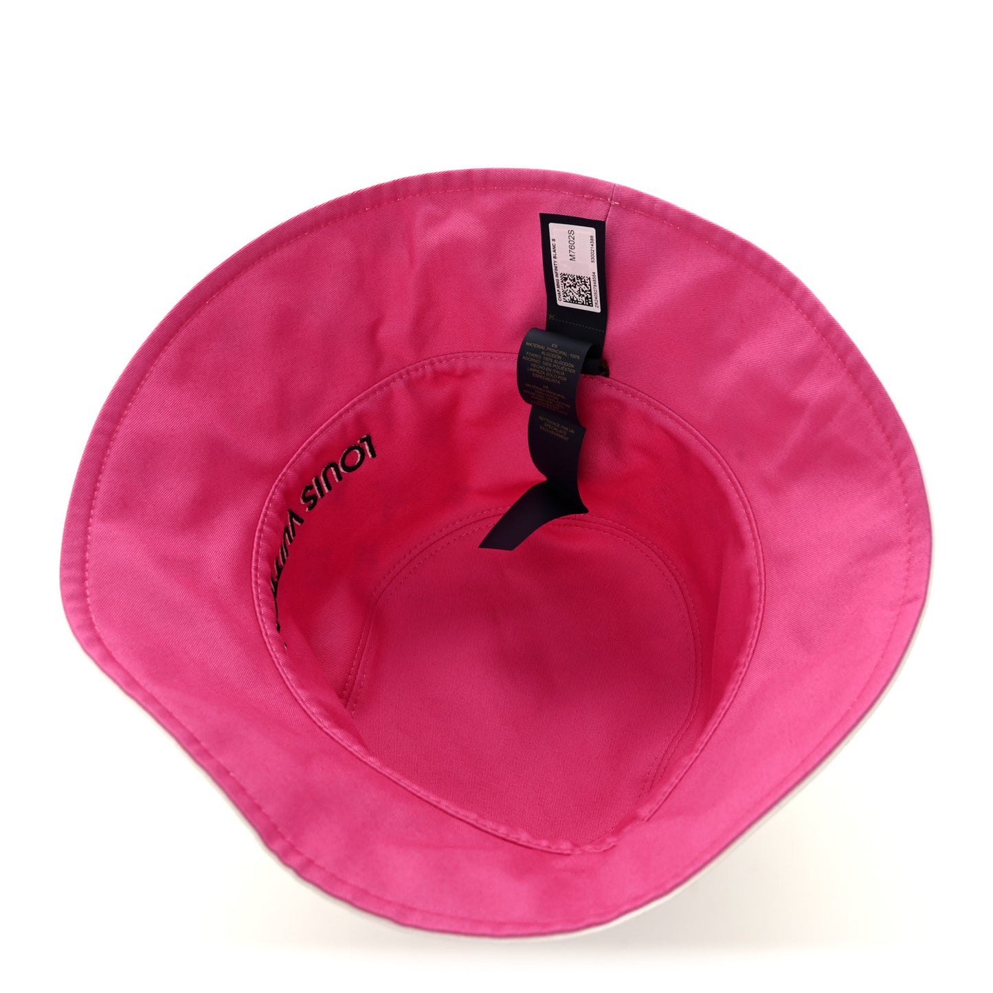 Cotton Monogram Infinity Reversible Bob Bucket Hat S Pink White
