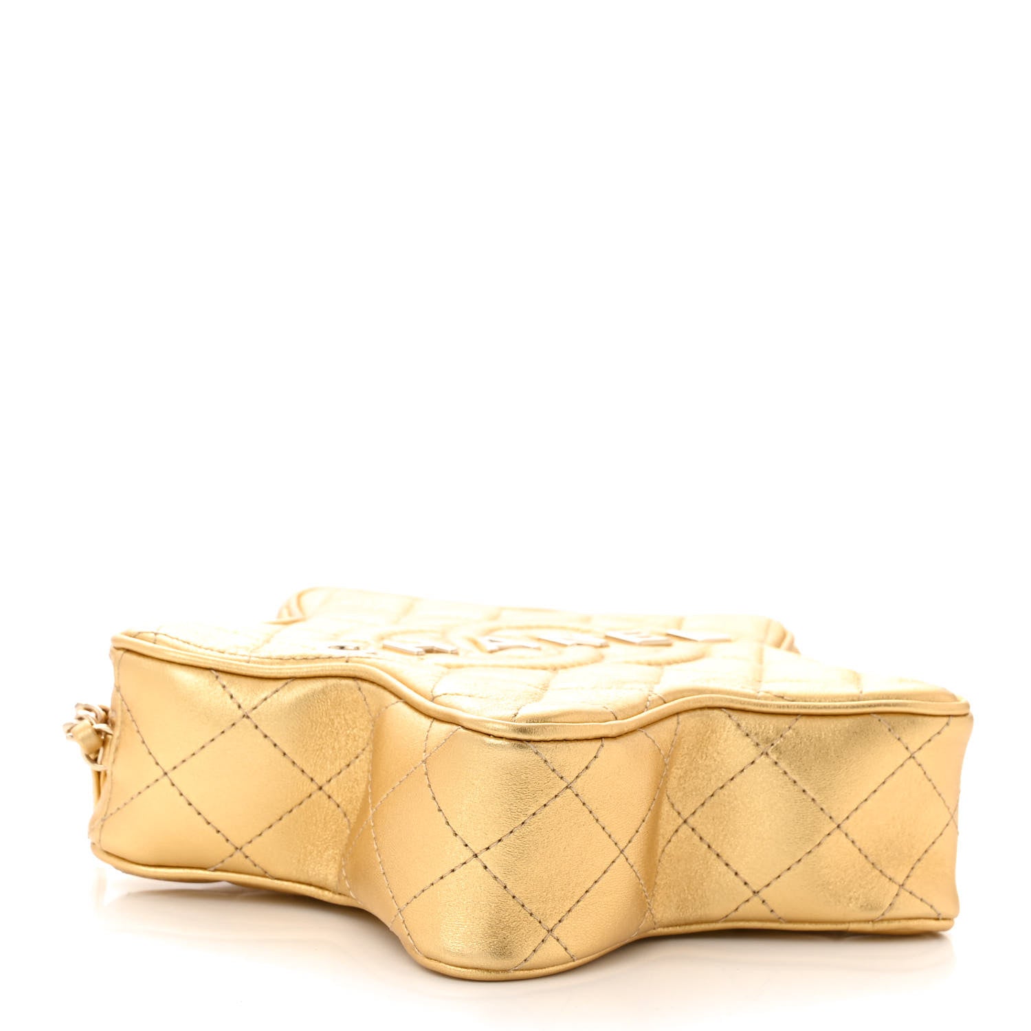 Chanel Metallic Lambskin Quilted Walk Of Fame Star Bag Gold 4 of 10