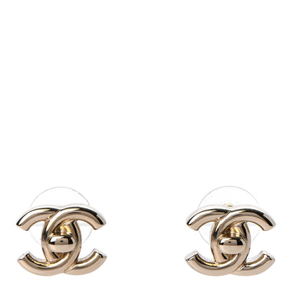 Chanel Metal CC Turnlock Earrings Gold 1 of 4