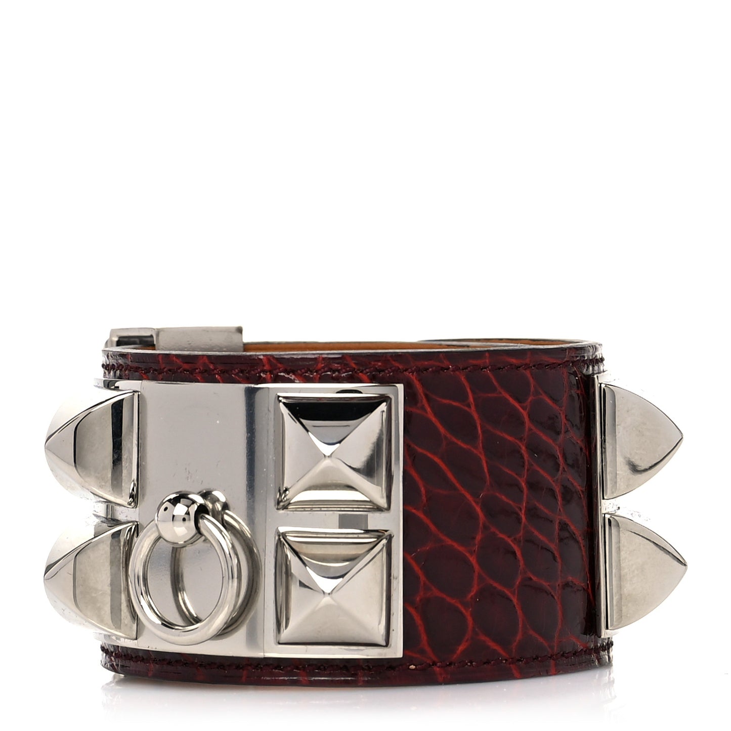 Shiny Alligator Collier De Chien CDC Bracelet S Bourgogne
