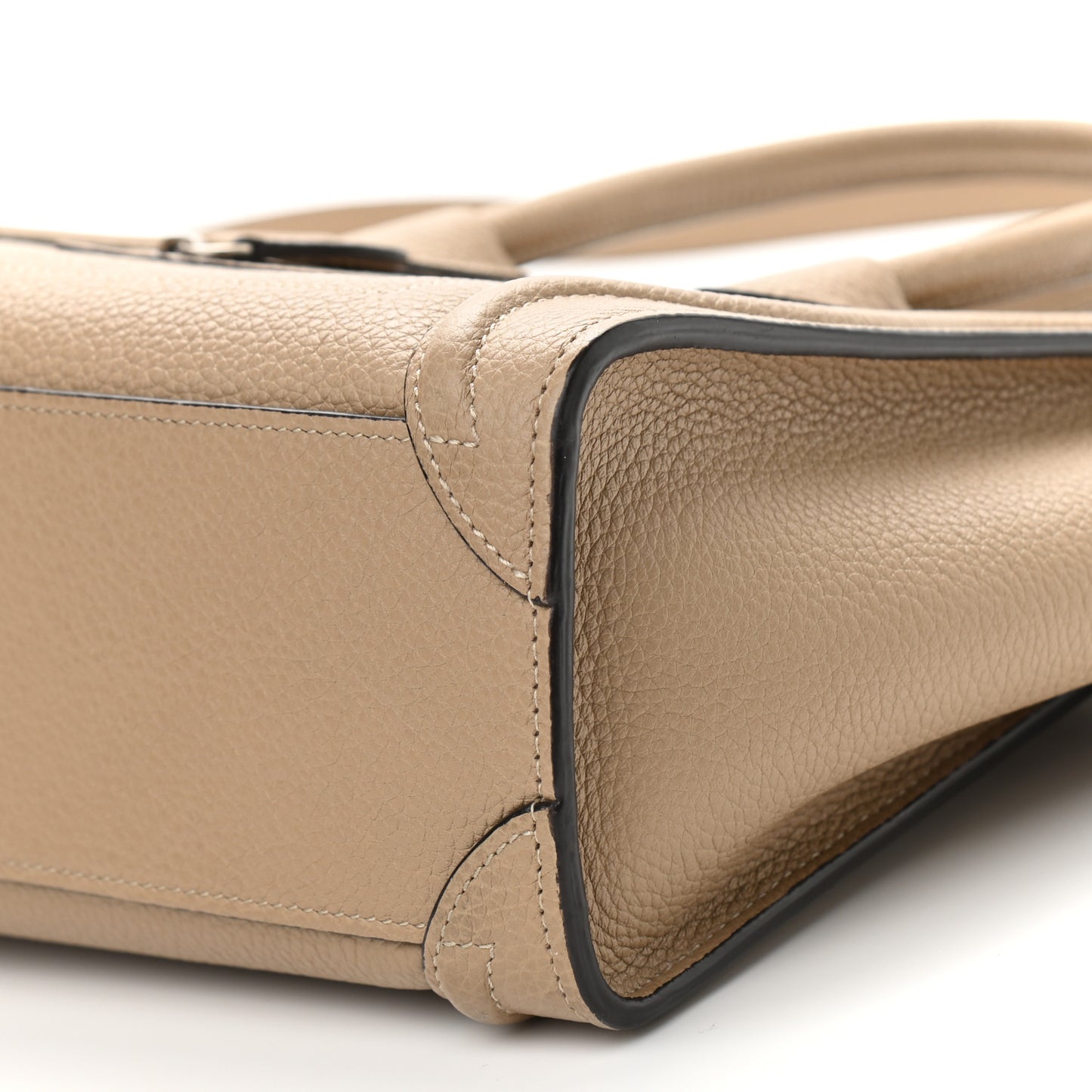 Drummed Calfskin Nano Luggage Dune
