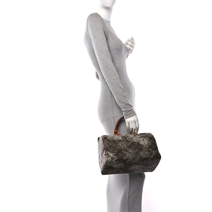 Louis Vuitton Monogram Dentelle Speedy 30 Silver 2 of 16