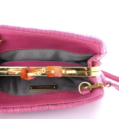 Miu Miu Matelasse Lux Mini Crossbody Tote Peonia 6 of 10