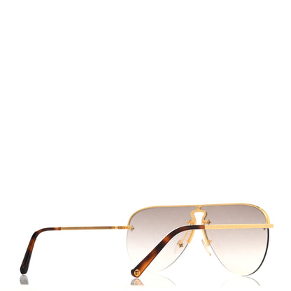 Louis Vuitton Grease Mask Sunglasses Z1469U Gold 4 of 10