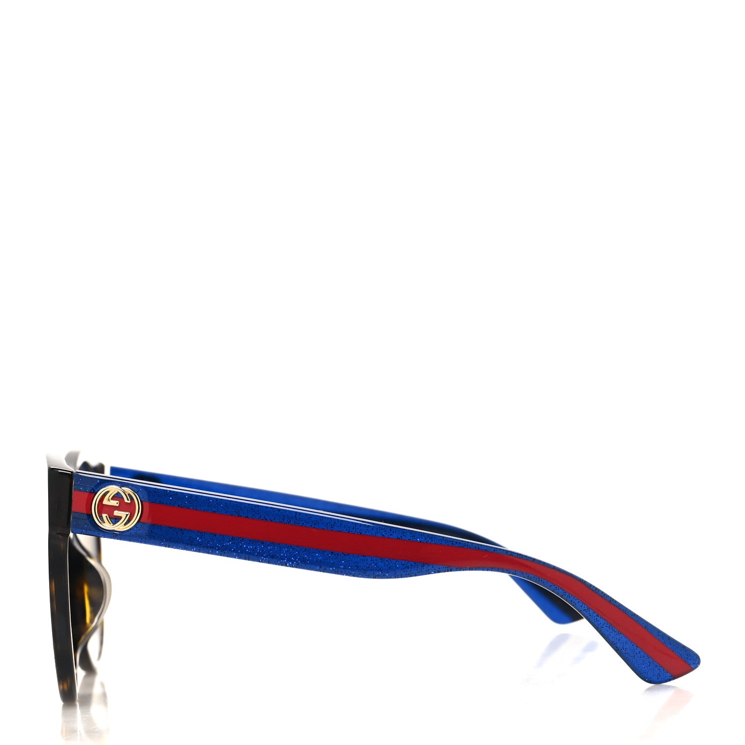 Gucci Acetate Round Web Sunglasses GG 0035S Blue 3 of 8