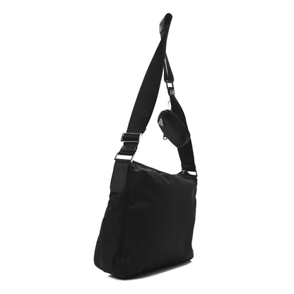 Prada Re-Nylon Nappa Triangle Zip Pocket Bag Tote Black 3 of 9