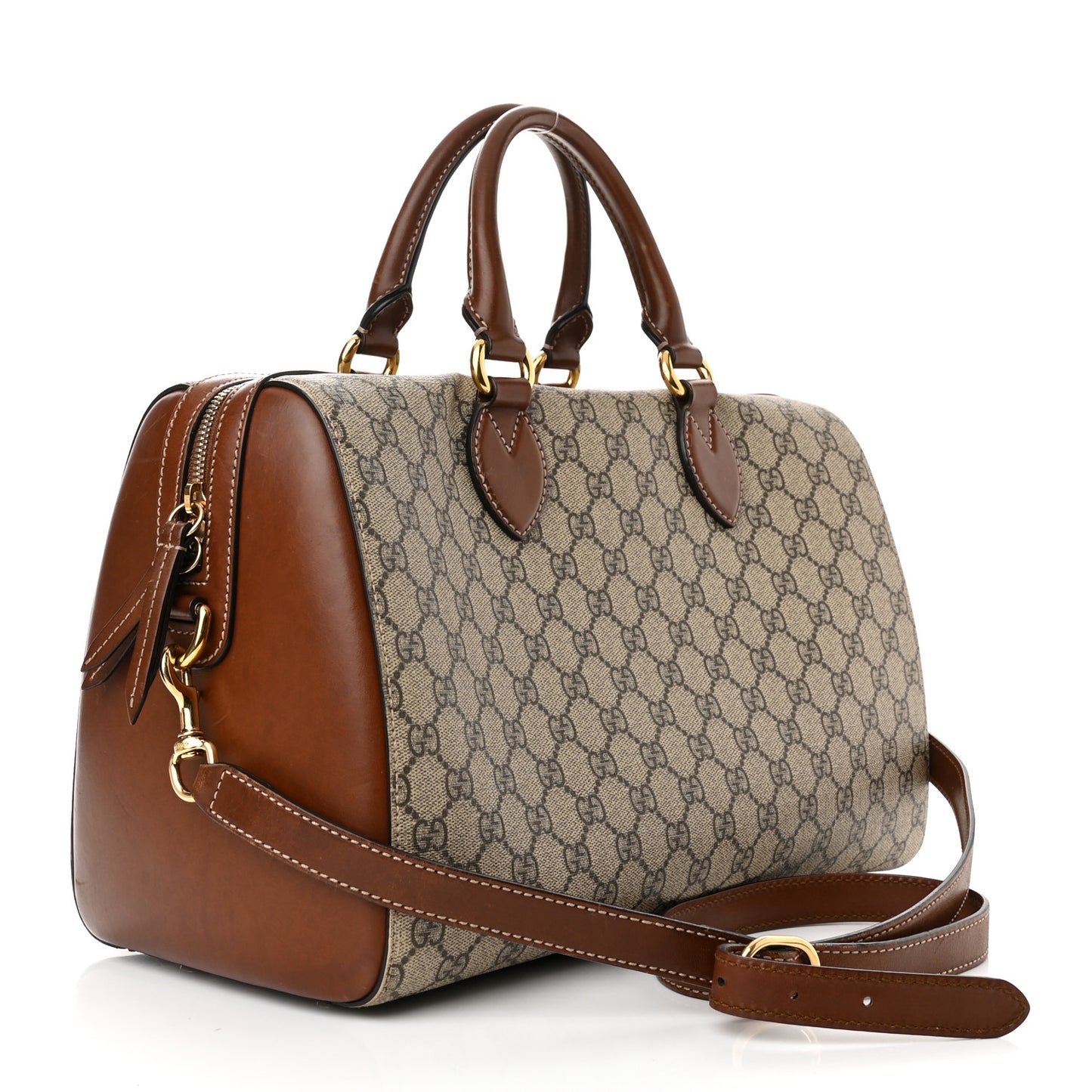 GG Supreme Monogram Medium Boston Beige Cuir