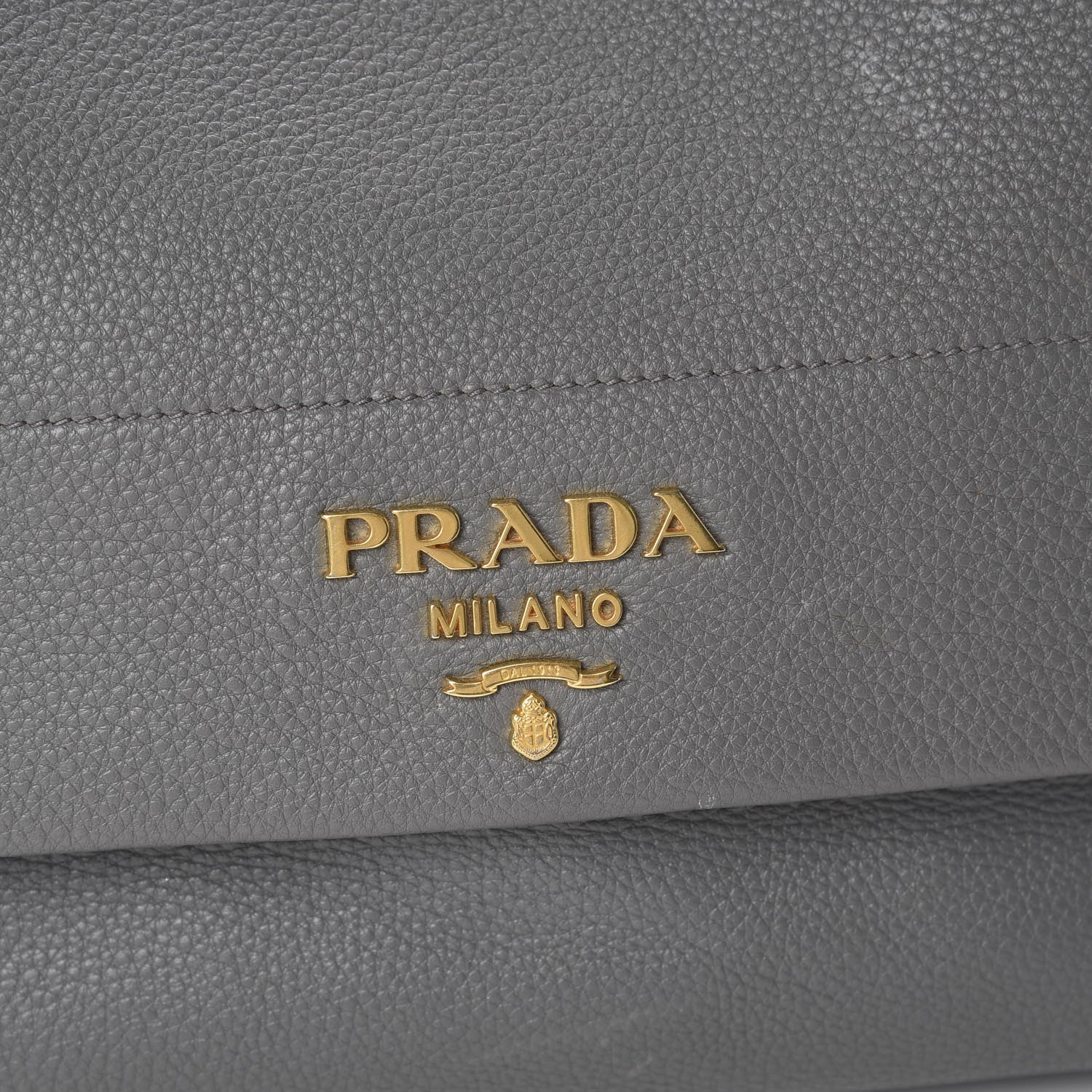 Prada Vitello Daino Flap Shoulder Bag Marmo 8 of 8