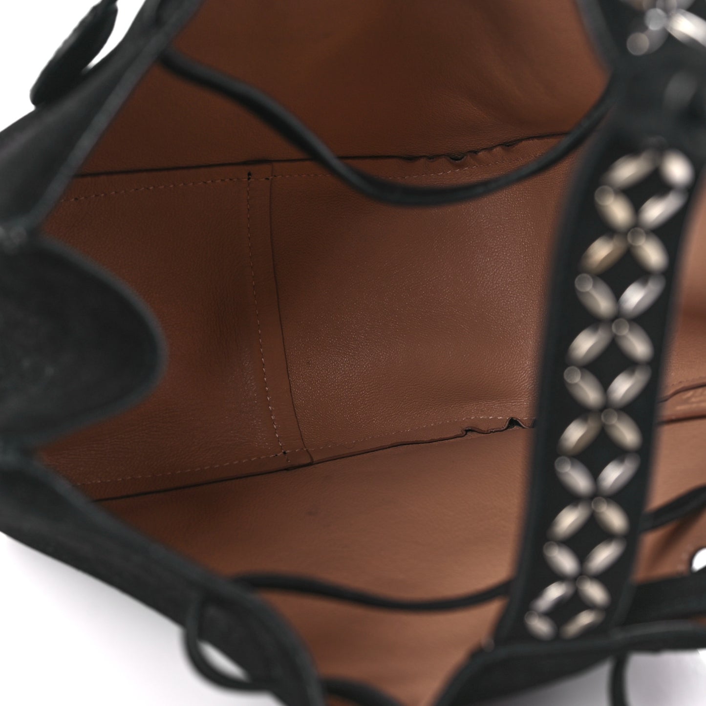Suede Petal Embellished Rose-Marie 19 Bag Black