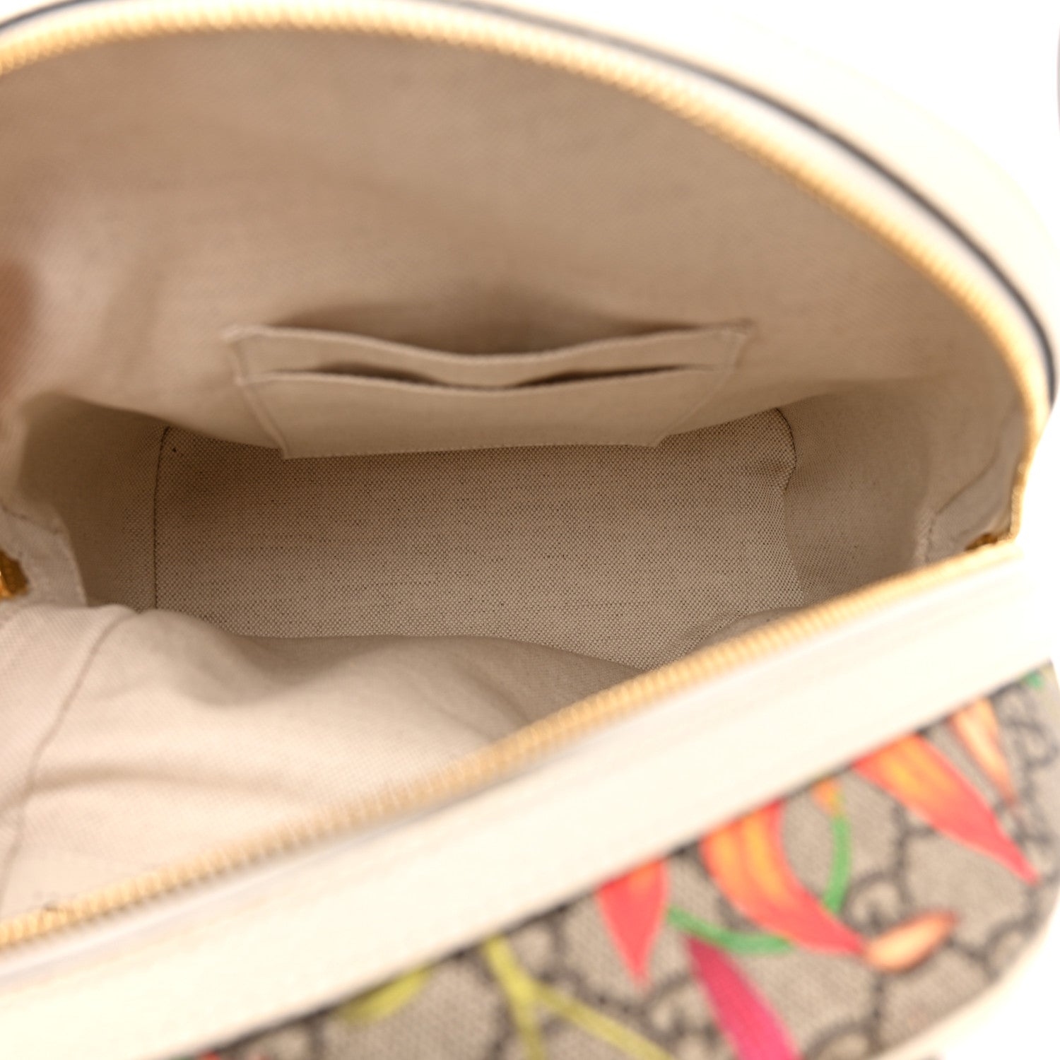 Gucci GG Supreme Monogram Flora Web Small Ophidia Day Backpack White 5 of 12
