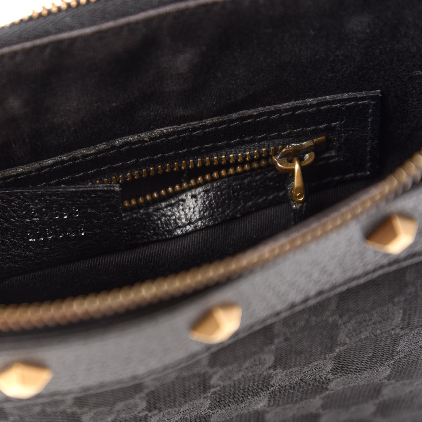 Monogram Studded Messenger Black