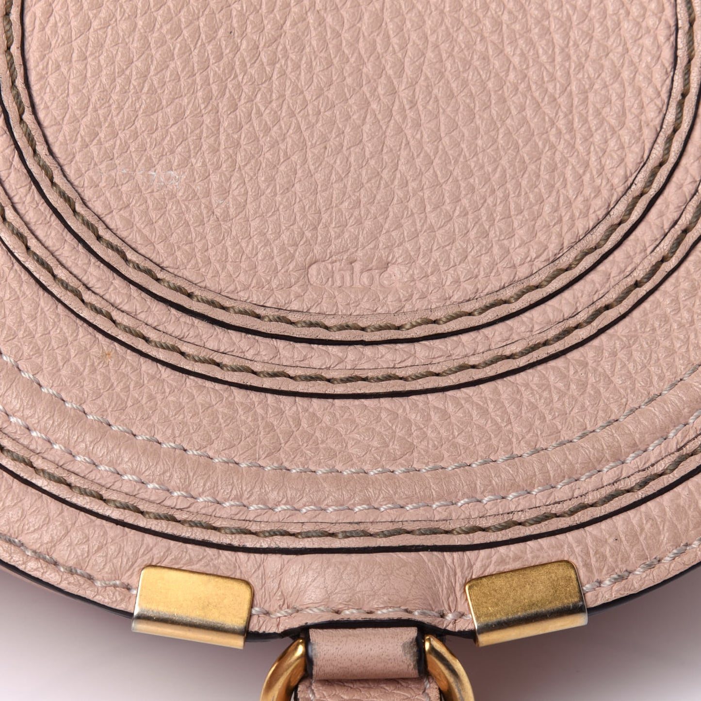 Calfskin Mini Marcie Round Crossbody Bag Blush Nude