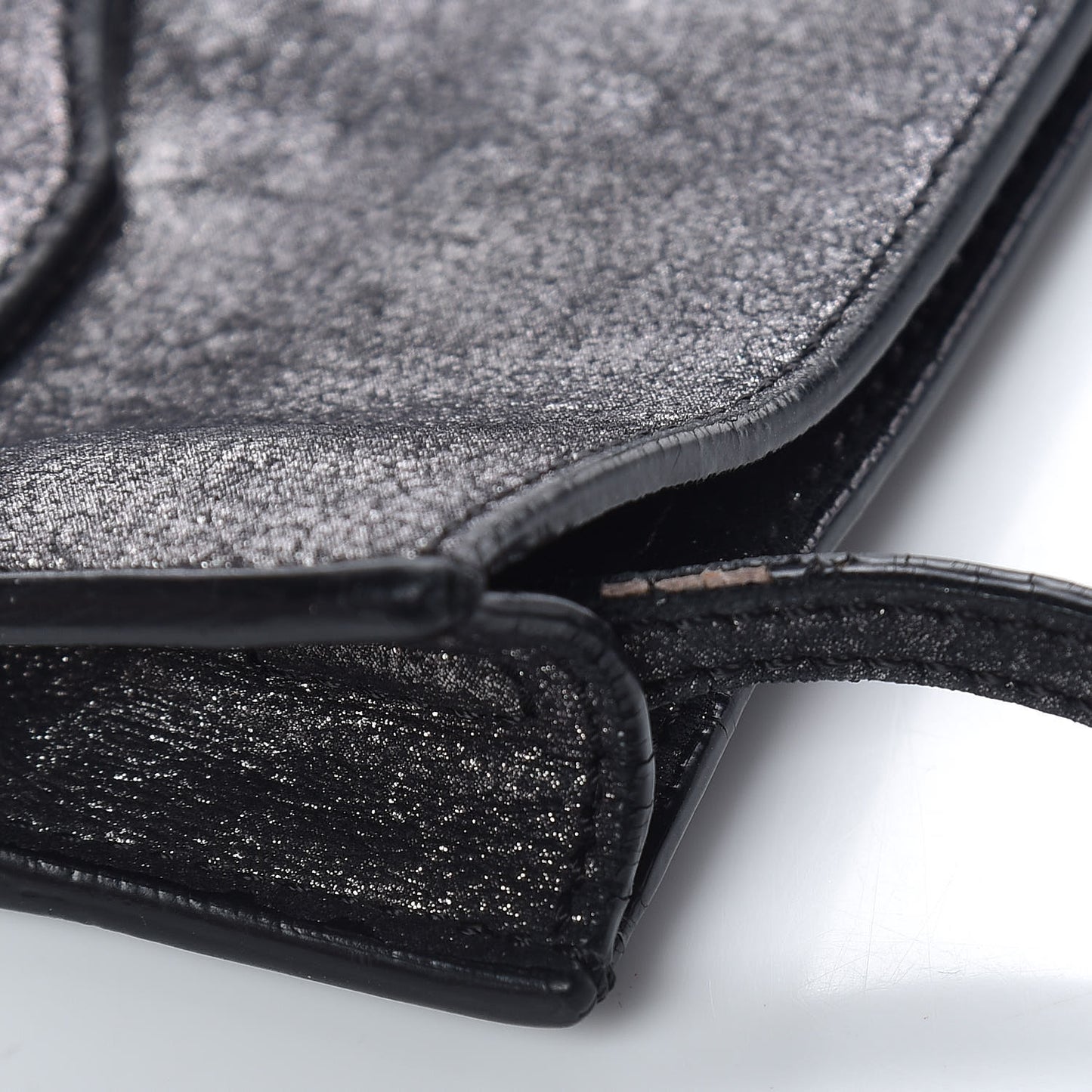 Metallic Calfskin Milkyway Papier Crossbody Bag Black