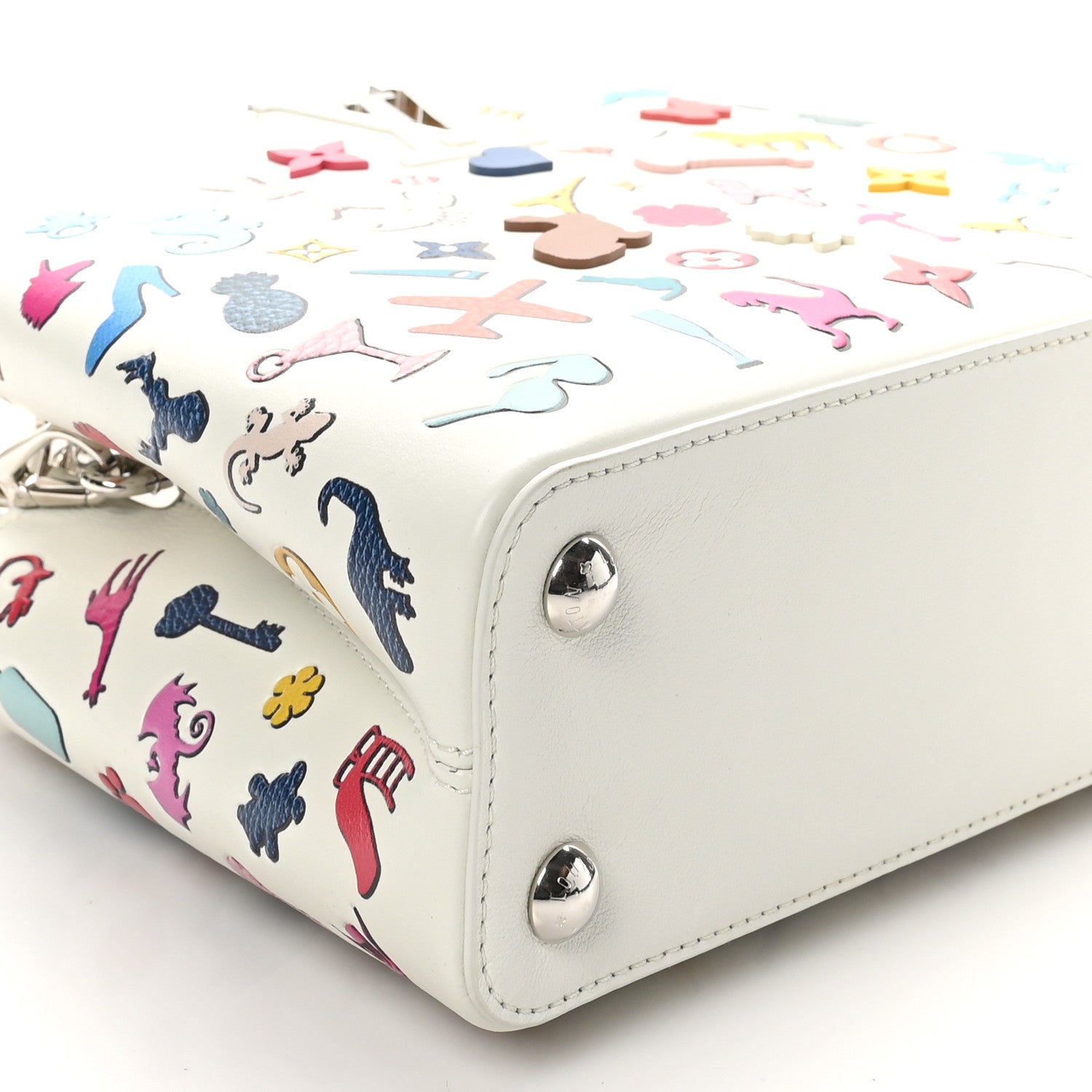 Louis Vuitton X VIK MUNIZ Taurillon Arty Capucines BB White Multicolor 9 of 10