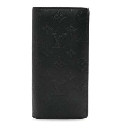 Louis Vuitton Calfskin Monogram Shadow Brazza Wallet Black 1 of 7