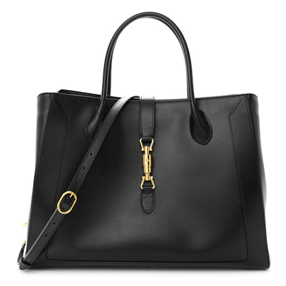 Gucci Boarded Plutone Calfskin Large Jackie 1961 Tote Black 1 of 10